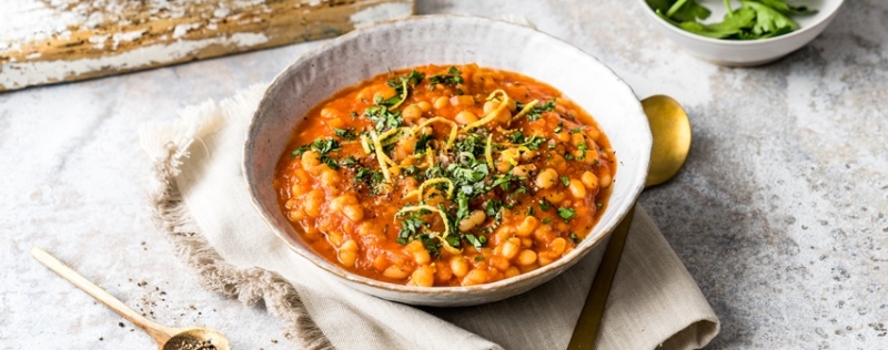 Veganer Tomaten-Bohnen Eintopf - MeinHans