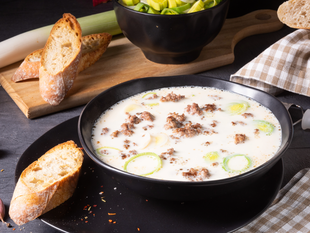 Lauch-Käse-Hackfleisch Suppe - MeinHans