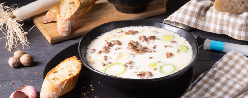 Lauch-Käse-Hackfleisch Suppe - MeinHans
